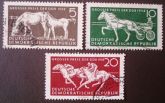 694 Alemanha Oriental série completa de Cavalos circulada